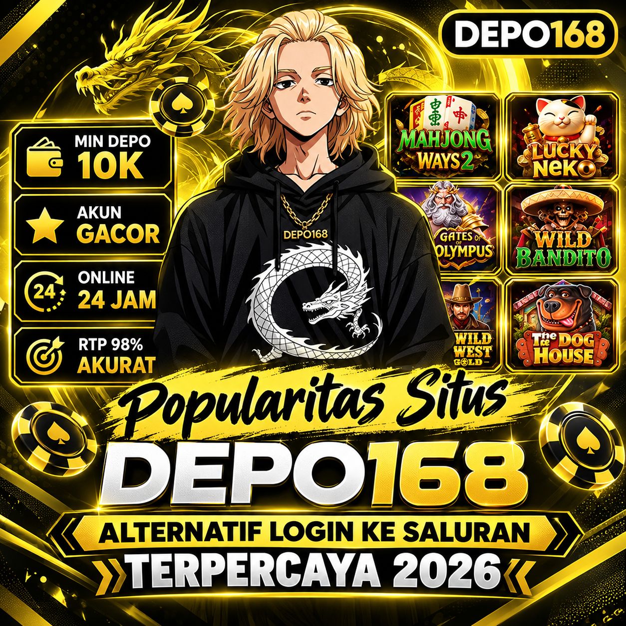 Popularitas Situs Depo168 > Alternatif Login ke Saluran Terpercaya 2026